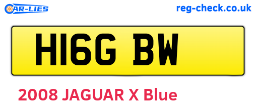 H16GBW are the vehicle registration plates.