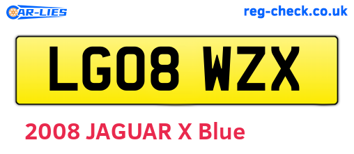 LG08WZX are the vehicle registration plates.