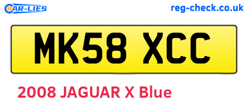 MK58XCC are the vehicle registration plates.