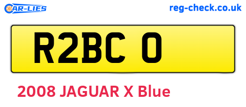 R2BCO are the vehicle registration plates.