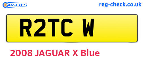 R2TCW are the vehicle registration plates.