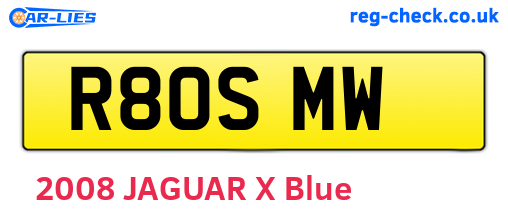R80SMW are the vehicle registration plates.