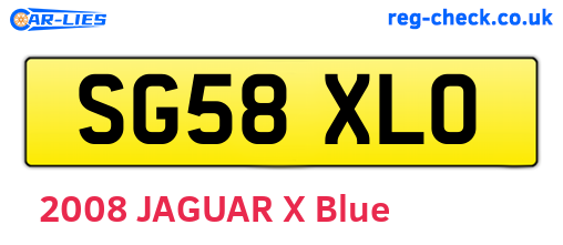 SG58XLO are the vehicle registration plates.
