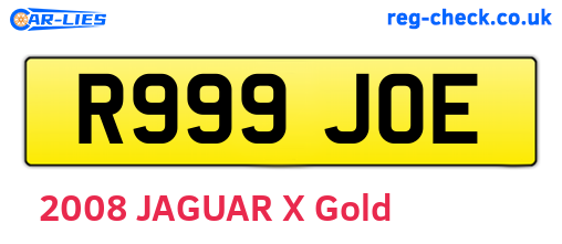 R999JOE are the vehicle registration plates.