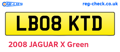 LB08KTD are the vehicle registration plates.