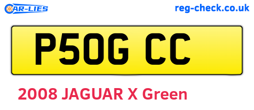 P50GCC are the vehicle registration plates.