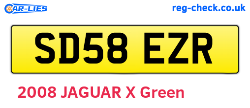 SD58EZR are the vehicle registration plates.
