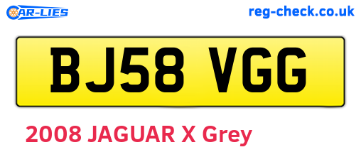 BJ58VGG are the vehicle registration plates.