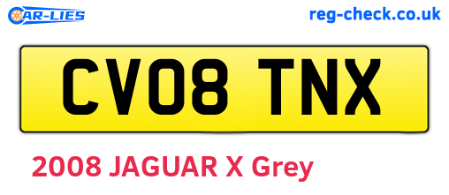 CV08TNX are the vehicle registration plates.