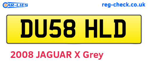 DU58HLD are the vehicle registration plates.