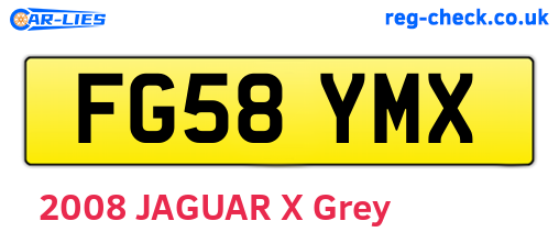 FG58YMX are the vehicle registration plates.