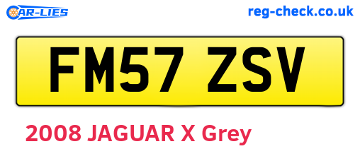 FM57ZSV are the vehicle registration plates.