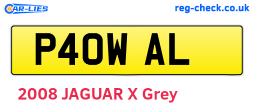 P40WAL are the vehicle registration plates.