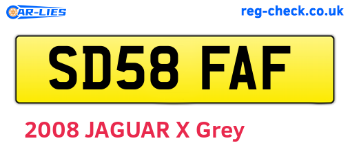 SD58FAF are the vehicle registration plates.