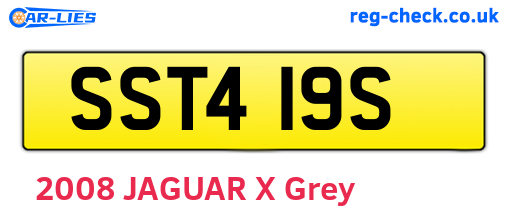 SST419S are the vehicle registration plates.