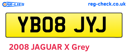 YB08JYJ are the vehicle registration plates.