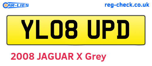 YL08UPD are the vehicle registration plates.