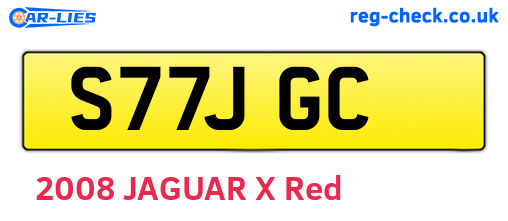 S77JGC are the vehicle registration plates.