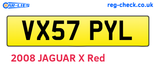 VX57PYL are the vehicle registration plates.