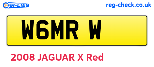 W6MRW are the vehicle registration plates.
