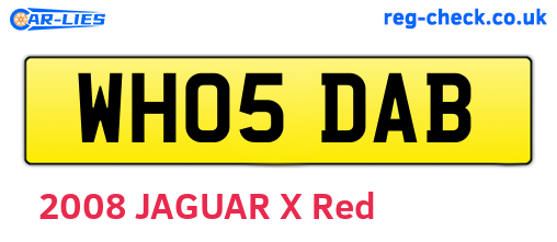 WH05DAB are the vehicle registration plates.