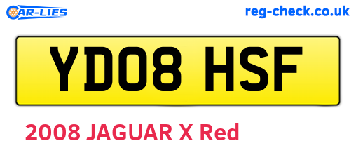 YD08HSF are the vehicle registration plates.