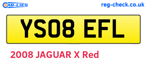 YS08EFL are the vehicle registration plates.