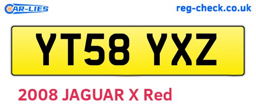 YT58YXZ are the vehicle registration plates.