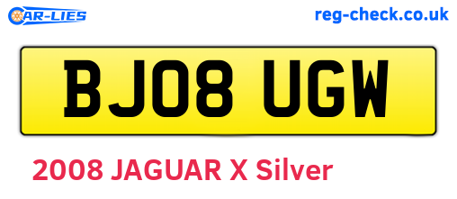 BJ08UGW are the vehicle registration plates.