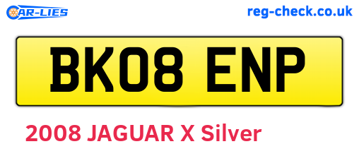 BK08ENP are the vehicle registration plates.