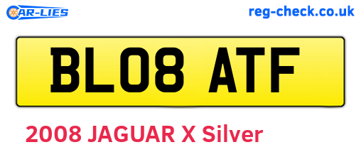 BL08ATF are the vehicle registration plates.