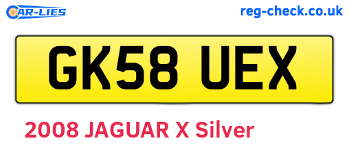 GK58UEX are the vehicle registration plates.