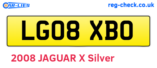LG08XBO are the vehicle registration plates.