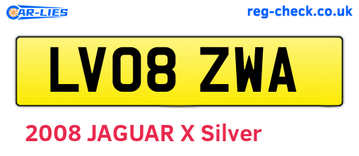 LV08ZWA are the vehicle registration plates.