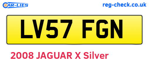 LV57FGN are the vehicle registration plates.
