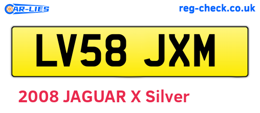 LV58JXM are the vehicle registration plates.