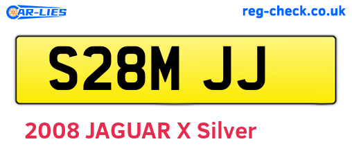 S28MJJ are the vehicle registration plates.