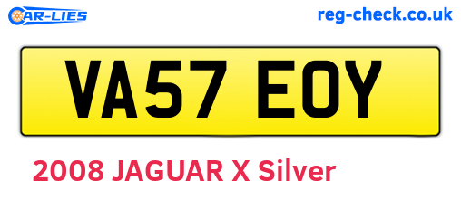 VA57EOY are the vehicle registration plates.