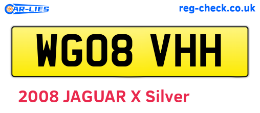 WG08VHH are the vehicle registration plates.