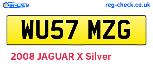 WU57MZG are the vehicle registration plates.