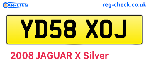 YD58XOJ are the vehicle registration plates.