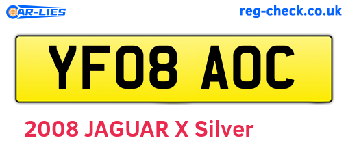 YF08AOC are the vehicle registration plates.