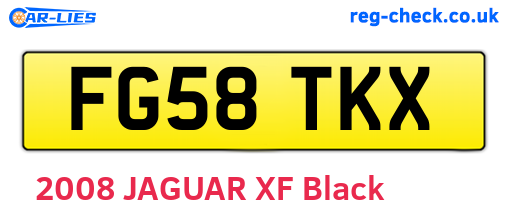 FG58TKX are the vehicle registration plates.