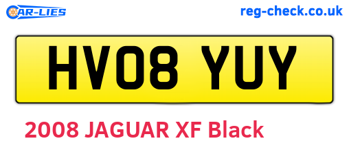 HV08YUY are the vehicle registration plates.