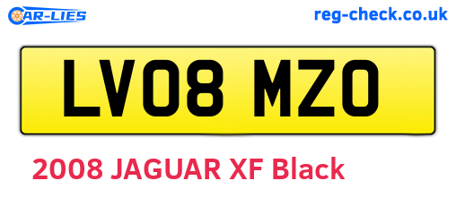 LV08MZO are the vehicle registration plates.