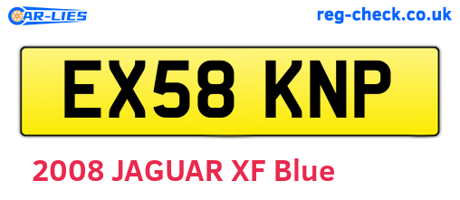 EX58KNP are the vehicle registration plates.