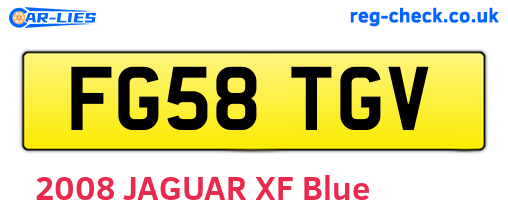 FG58TGV are the vehicle registration plates.