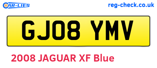 GJ08YMV are the vehicle registration plates.
