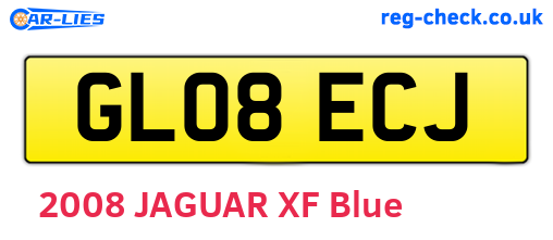 GL08ECJ are the vehicle registration plates.