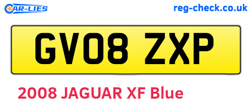 GV08ZXP are the vehicle registration plates.